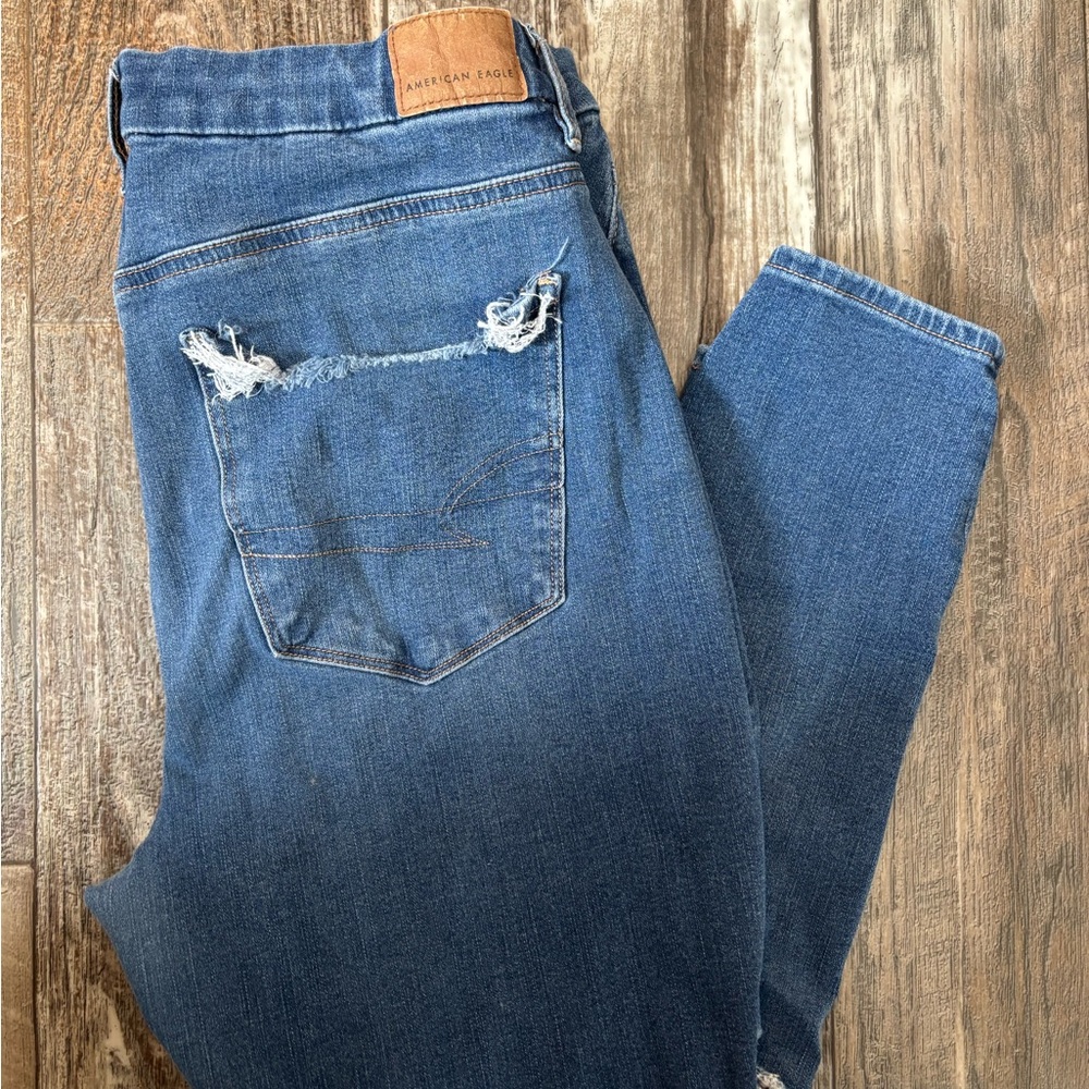American Eagle Outfitters Light Blue Stretch Denim Shorts